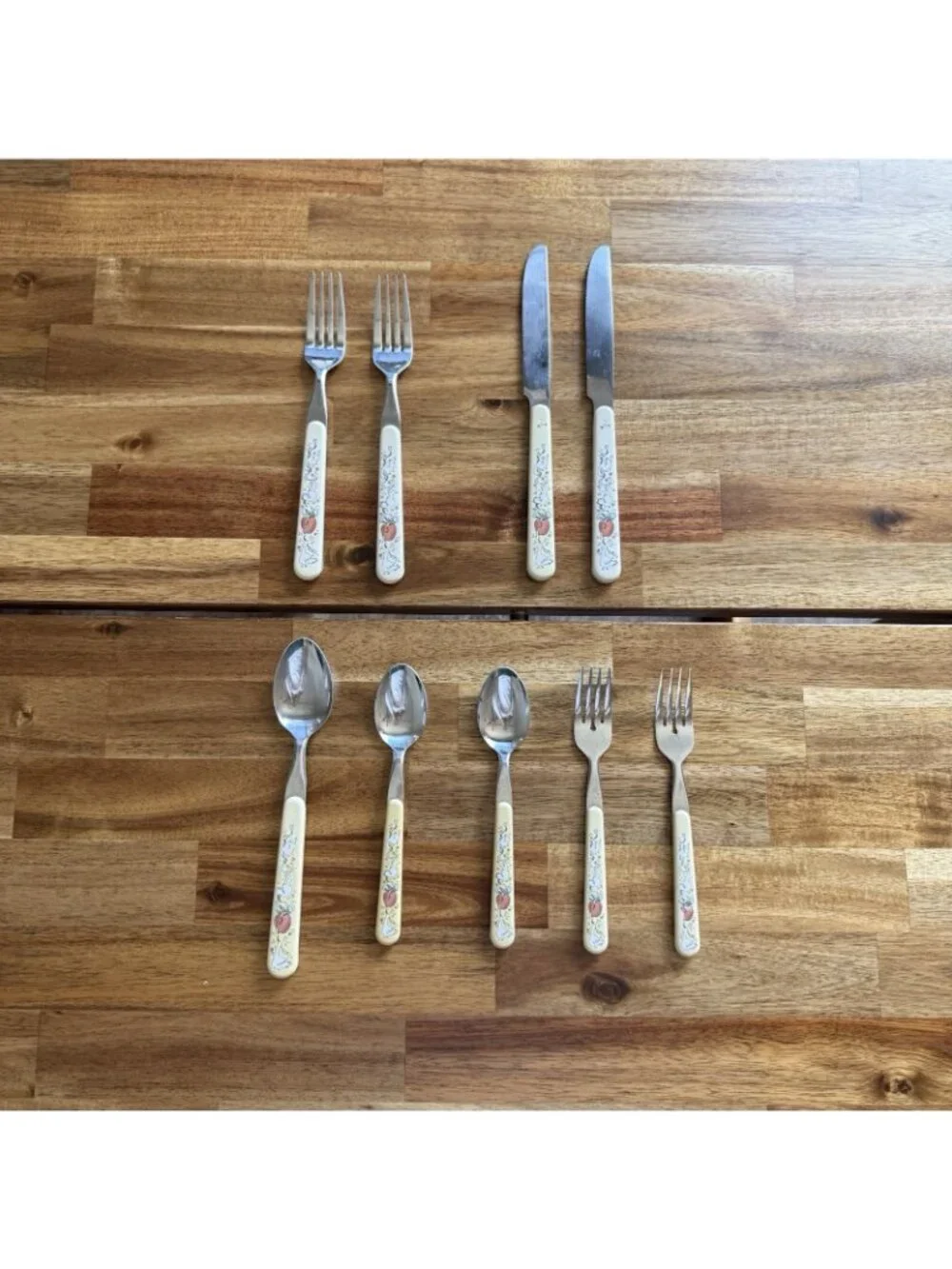 Marmalade Goose Fruit Country Flatware Silverware 9‎ Pieces Mixed Japan Cottage